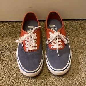 red and blue ultracush authentic vans